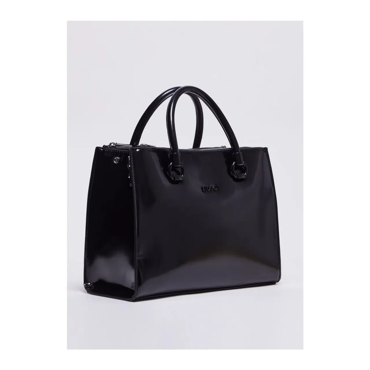 Liu Jo , Abrasive Effect PU Bag with Tonal Logo ,Black female, Sizes: ONE SIZE