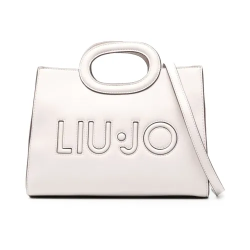 Liu Jo , Beige Faux Leather Bag with Gold-Tone Hardware ,Beige female, Sizes: ONE SIZE