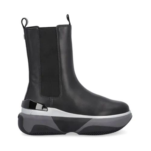 Liu Jo , Black Leather Chelsea Boots ,Black female, Sizes: