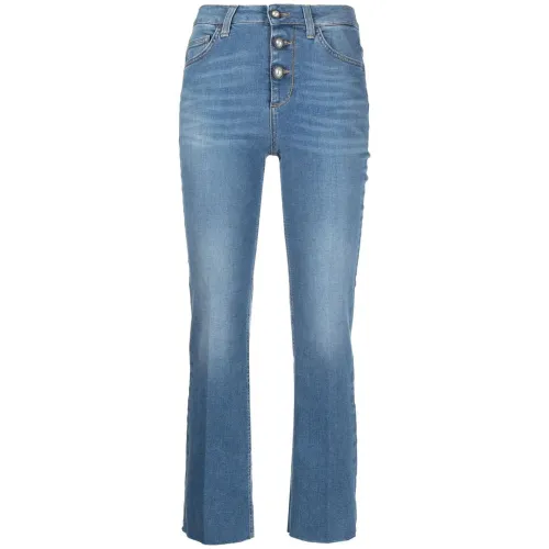 Liu Jo , Blue Mid-Rise Slim-Fit Cropped Jeans ,Blue female, Sizes: