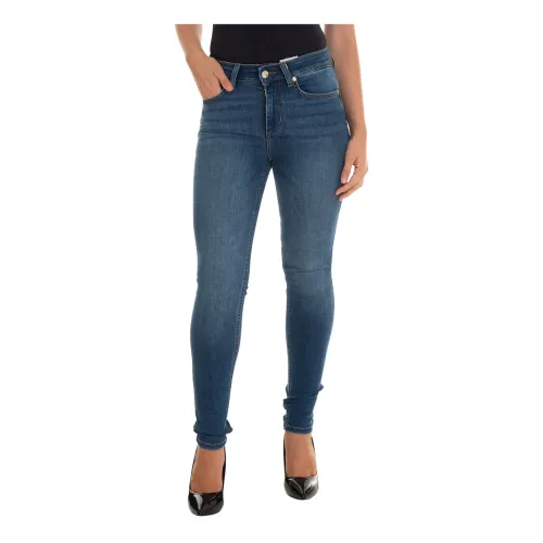 Liu Jo , Bottom Up 5 pocket denim Jeans ,Blue female, Sizes: