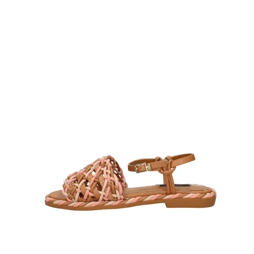 Liu Jo , Braided Leather Sandals ,Brown female, Sizes: