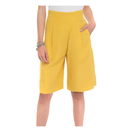 Liu Jo , Comfortable Stylish Long Bermuda Shorts ,Yellow female, Sizes: