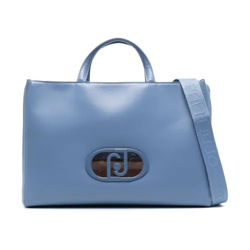Liu Jo , Cornflower Blue Faux Leather Tote Bag ,Blue female, Sizes: ONE SIZE