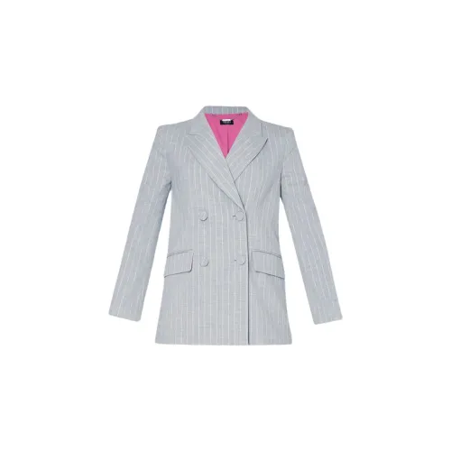 Liu Jo , Double-Breasted Pinstripe Jacket ,Multicolor female, Sizes: