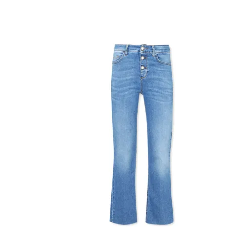 Liu Jo , Eco-friendly Denim Cropped Jeans ,Blue female, Sizes: