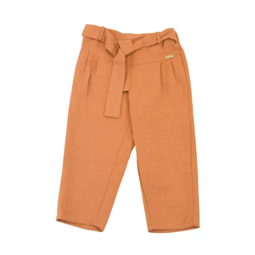 Liu Jo , Fashion Linen Blend Pants ,Brown female, Sizes: