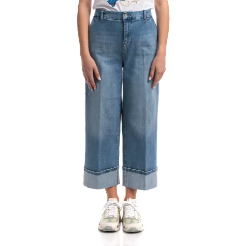 Liu Jo , Flare Jeans with Cuffs ,Blue female, Sizes: