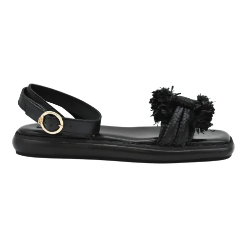 Liu Jo , Flat Sandals ,Black female, Sizes: