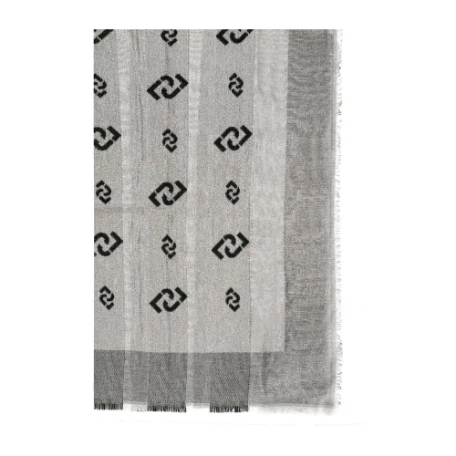 Liu Jo , Fringe Fabric Scarf for Women ,Gray female, Sizes: ONE