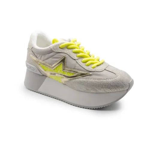 Liu Jo , Grey Suede Dreamy 03 Sneakers ,Gray female, Sizes: