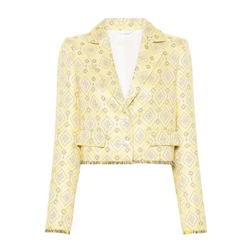 Liu Jo , LIU JO White Jackets Yellow ,Multicolor female, Sizes: