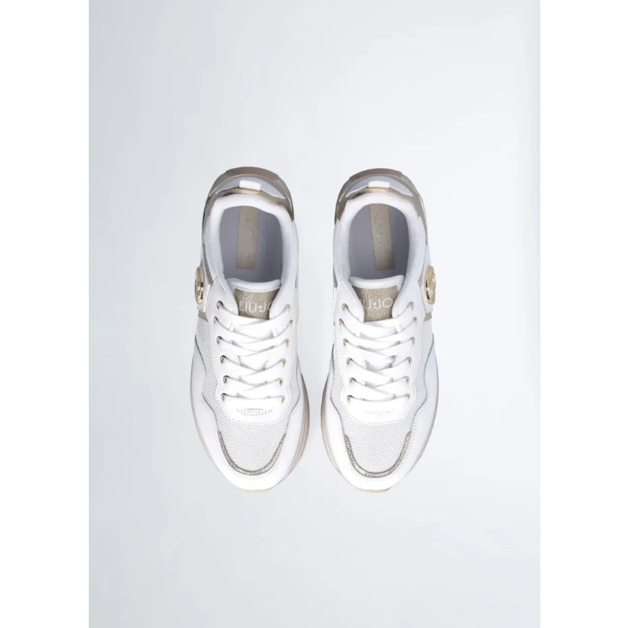 Liu Jo , Maxi Wonder Sneaker White Gold ,White female, Sizes: