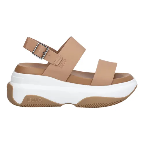 Liu Jo , Platform Wedge Sandals ,Beige female, Sizes:
