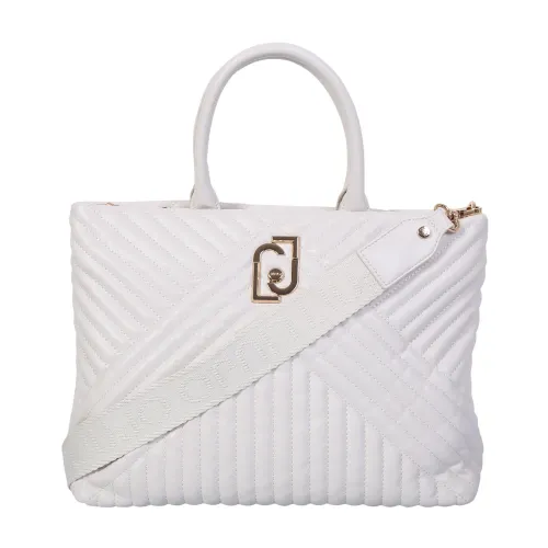 Liu Jo , Quilted Faux-Leather Tote Bag ,White female, Sizes: ONE SIZE