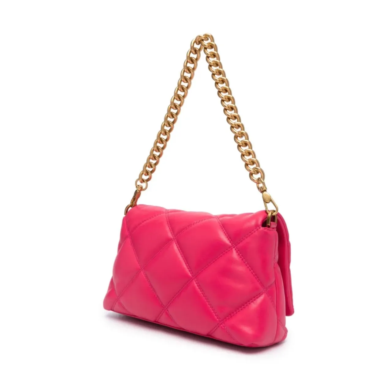 Liu Jo , Quilted Pink Bag with Detachable Strap and Chain Handle ,Pink female, Sizes: ONE SIZE