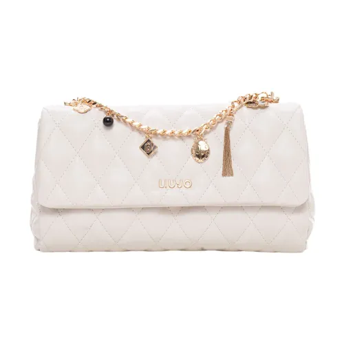 Liu Jo , Quilted Shoulder Bag with Chain ,White female, Sizes: ONE SIZE