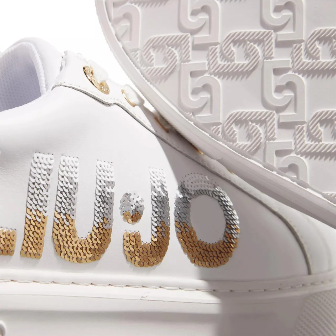 LIU JO Sneakers - Kylie 22  Sneaker Calf Leather Sequins - white - Sneakers for ladies