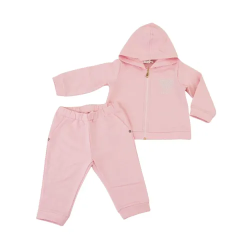 Liu Jo , Sporty Hoodie and Joggers Set with Zipper ,Pink female, Sizes: