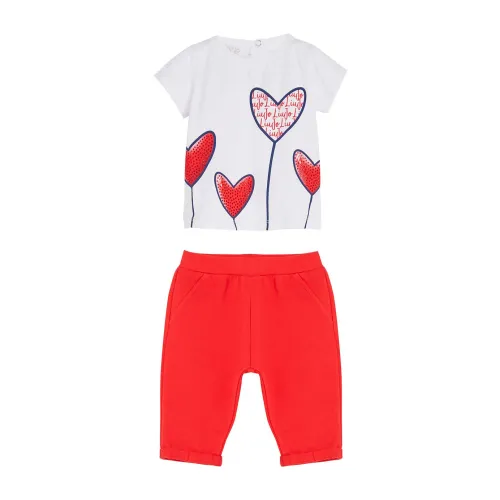 Liu Jo , Sporty Set with Maxi T-Shirt and Leggings ,Red female, Sizes: