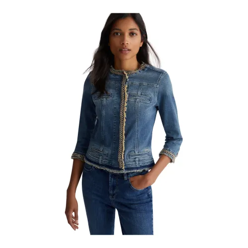Liu Jo , Stylish Jacket for Women ,Blue female, Sizes: