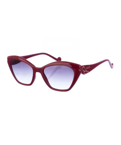 Liu Jo Womens Butterfly-shaped acetate sunglasses LJ756S women - Burgundy - One