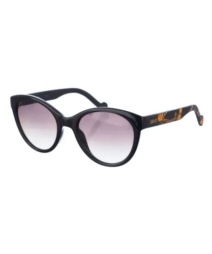 Liu Jo Womens Oval Butterfly Shaped Acetate Sunglasses LJ711S Women - Black - One