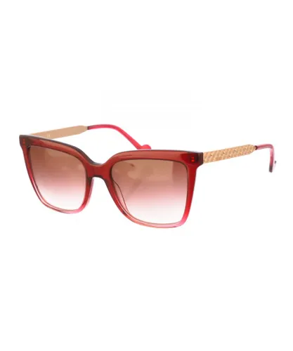 Liu Jo Womens Square shaped acetate sunglasses LJ753S women - Dark Red - One