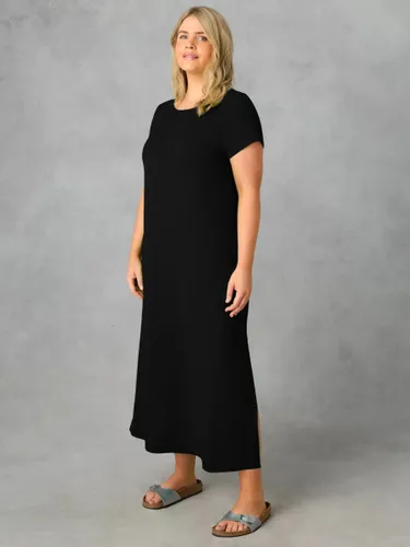 Live Unlimited Curve Petite Jersey Maxi T-Shirt Dress, Black - Black - Female