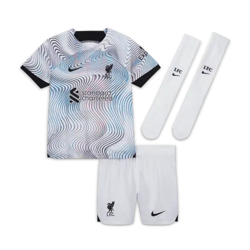 Liverpool F.C. 2022/23 Away Younger Kids' Nike Football Kit - White
