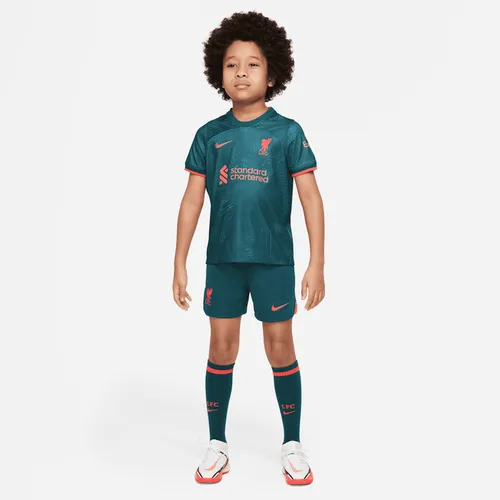 Liverpool F.C. 2022/23 Third Younger Kids' Nike Football Kit - Green