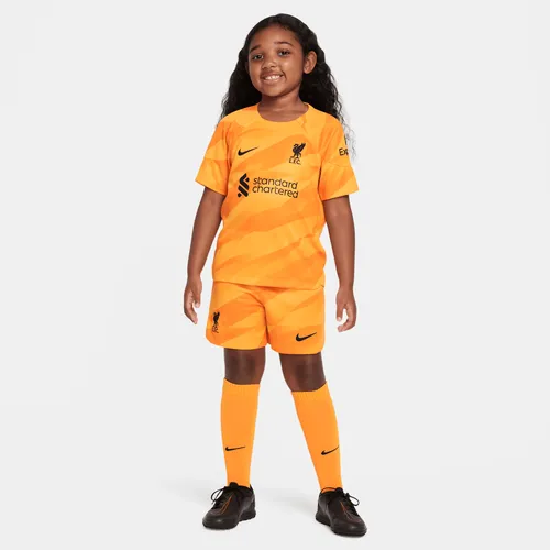 Liverpool F.C. 2023/24 Goalkeeper Younger Kids' Nike Dri-FIT 3-Piece Kit - Yellow - Polyester