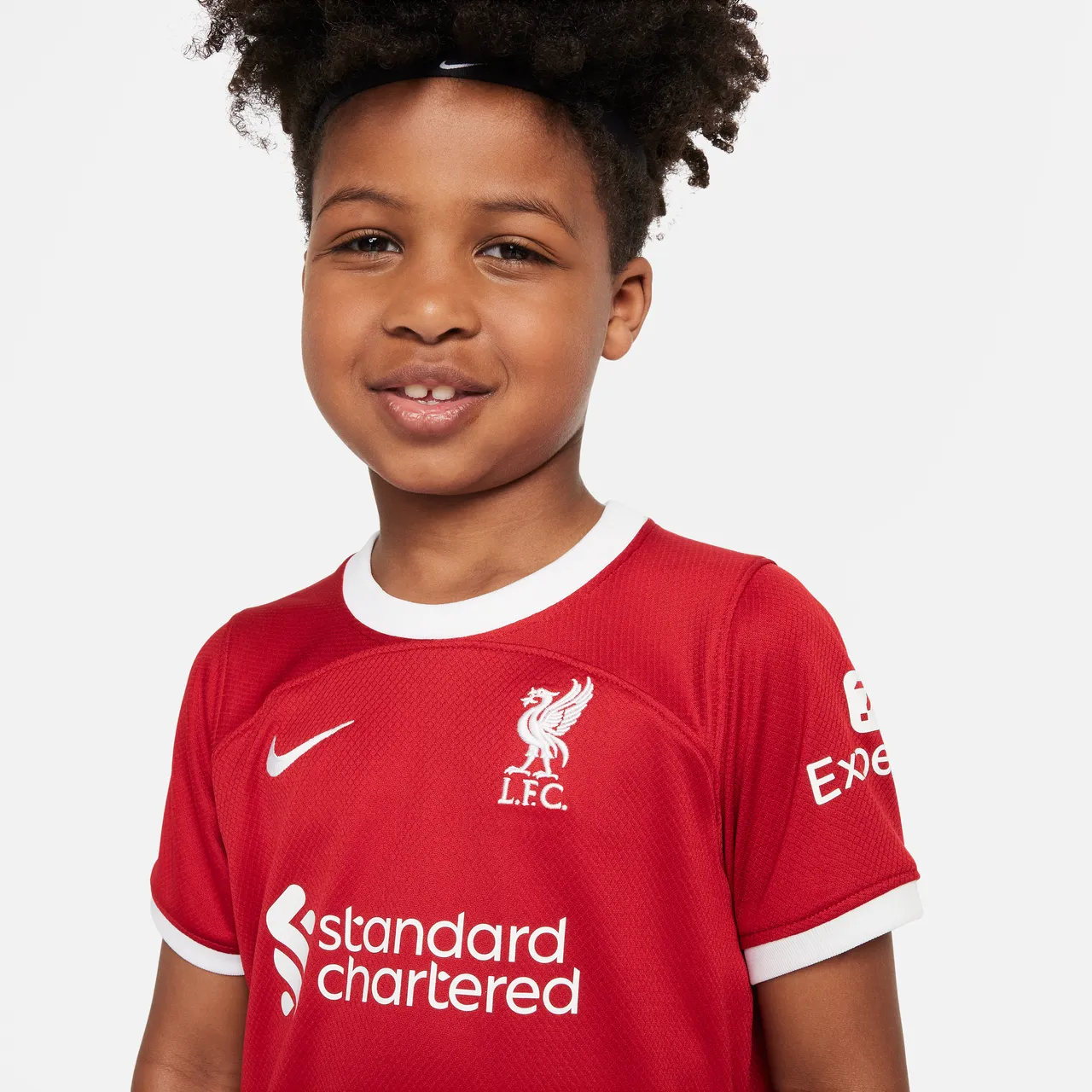 Liverpool F.C. 2023/24 Home Younger Kids' Nike Dri-FIT 3-Piece Kit - Red - Polyester