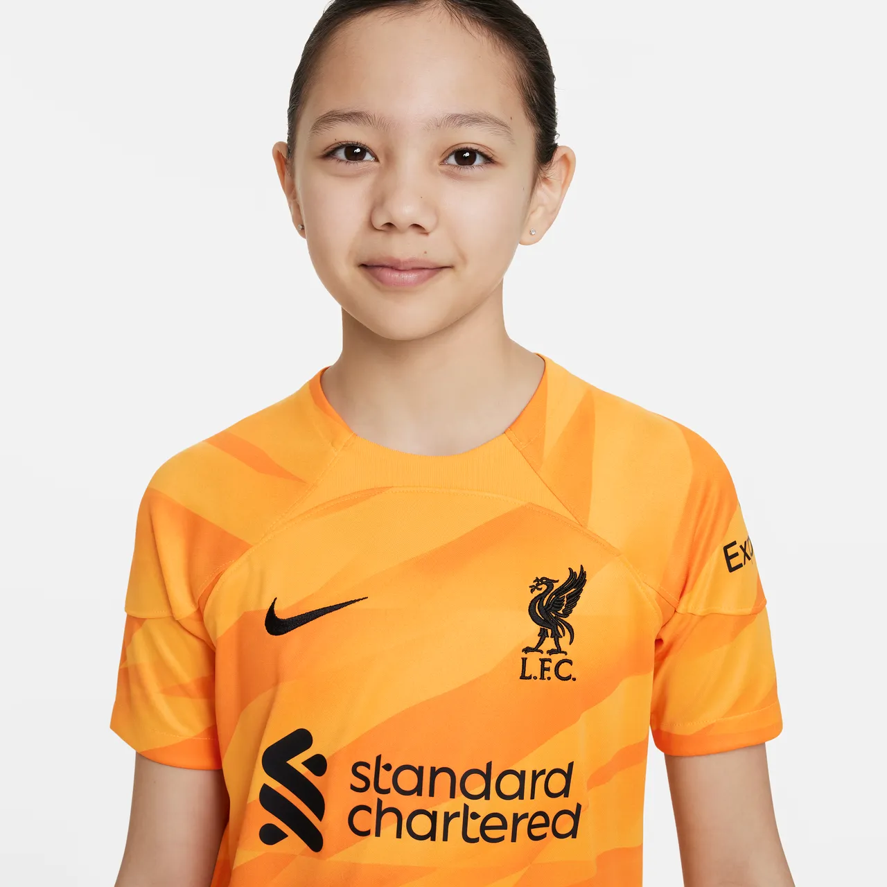 Liverpool F.C. 2023/24 Stadium Goalkeeper Older Kids' Nike Dri-FIT Short-Sleeve Football Shirt - Yellow - Polyester