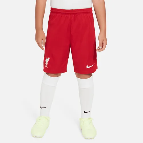Liverpool F.C. 2023/24 Stadium Home Older Kids' Nike Dri-FIT Football Shorts - Red - Polyester