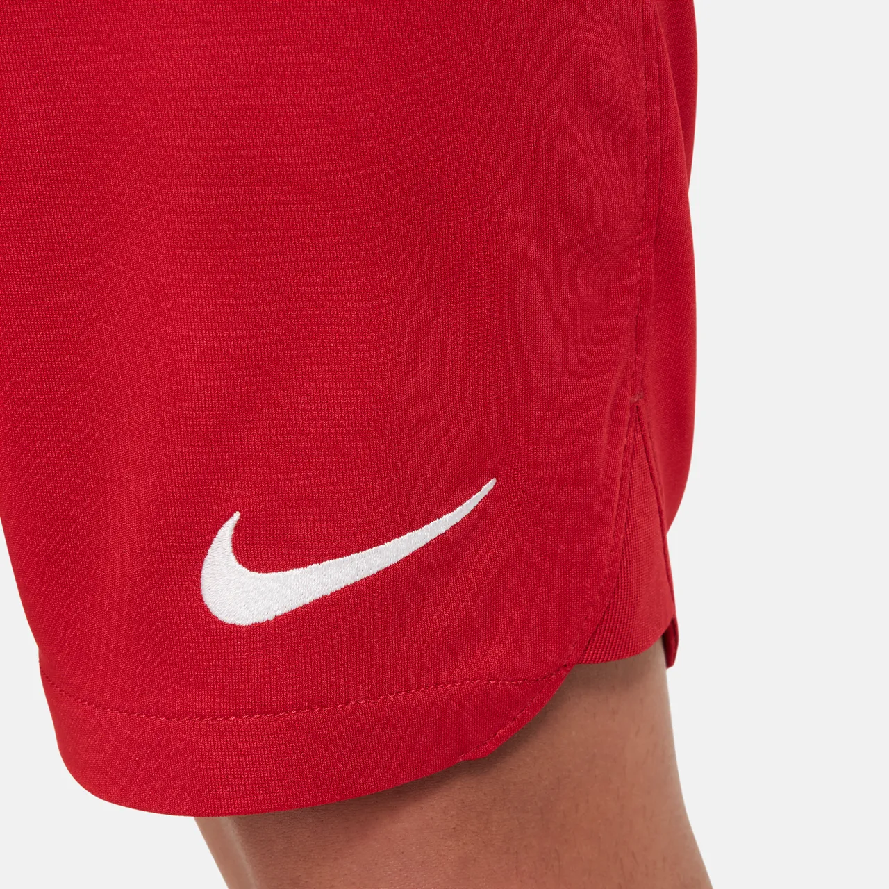 Liverpool F.C. 2023/24 Stadium Home Older Kids' Nike Dri-FIT Football Shorts - Red - Polyester