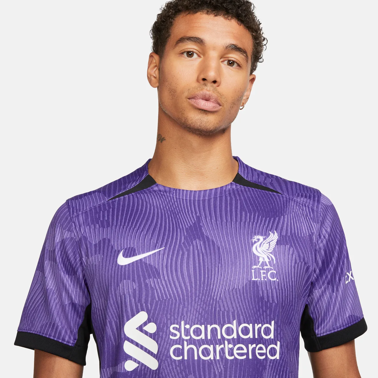 Liverpool F.C. 2023/24 Stadium Third Men's Nike Dri-FIT Football Shirt - Purple - Polyester
