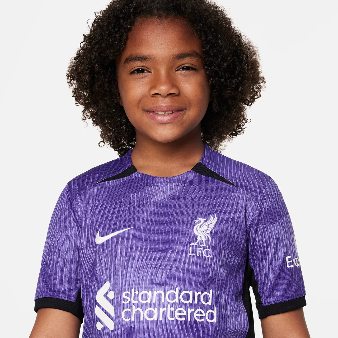 Liverpool F.C. 2023/24 Stadium Third Older Kids' Nike Dri-FIT Football Shirt - Purple - Polyester