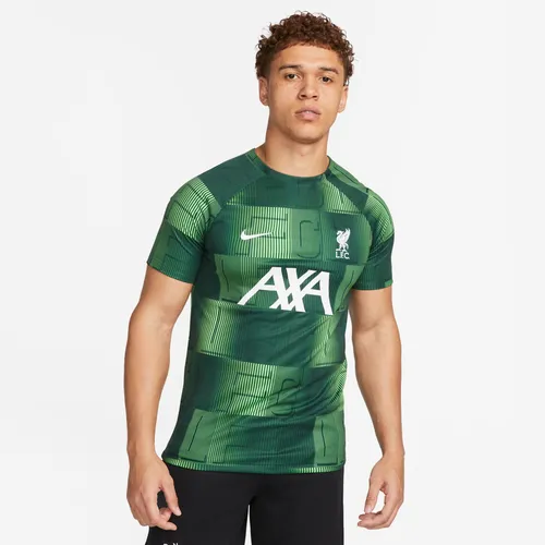 Liverpool F.C. Academy Pro Men's Nike Dri-FIT Pre-Match Football Top - Green - Polyester