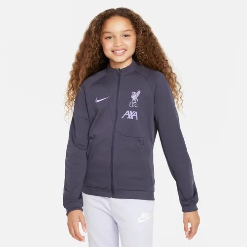 Liverpool F.C. Academy Pro Third Older Kids' Nike Football Knit Jacket - Grey - Polyester