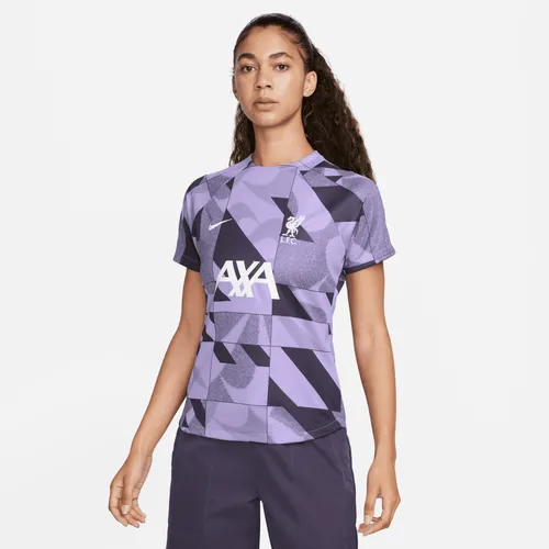 Liverpool F.C. Academy Pro Third Women's Nike Dri-FIT Football Pre-Match Top - Purple - Polyester