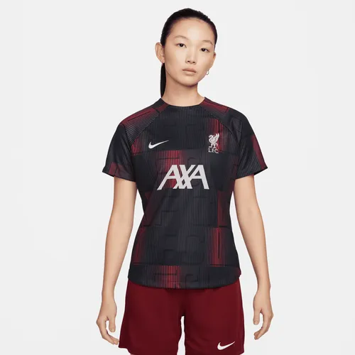 Liverpool F.C. Academy Pro Women's Nike Dri-FIT Football Pre-Match Short-Sleeve Top - Red - Polyester