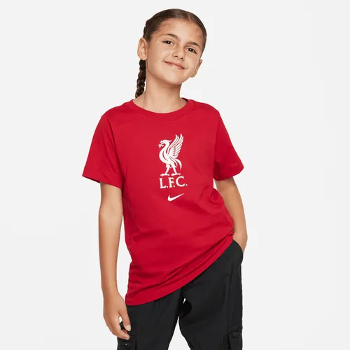 Liverpool F.C. Crest Older Kids' Nike T-Shirt - Red - Cotton