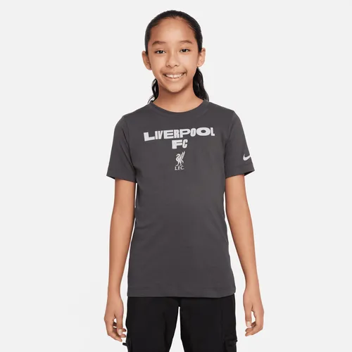 Liverpool F.C. Older Kids' Nike Football T-Shirt - Grey - Polyester