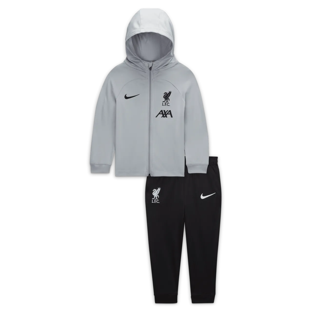 Liverpool F.C. Strike Baby/Toddler Nike Dri-FIT Hooded Tracksuit - Grey - Polyester
