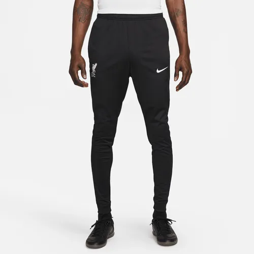 Liverpool F.C. Strike Men's Nike Dri-FIT Football Tracksuit Bottoms - Black - Polyester