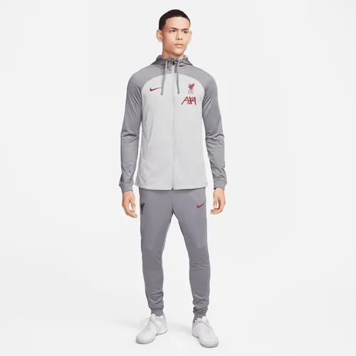 Liverpool F.C. Strike Men's Nike Dri-FIT Hooded Tracksuit - Grey