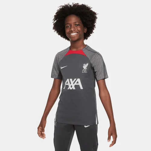 Liverpool F.C. Strike Older Kids' Nike Dri-FIT Football Knit Top - Grey - Polyester