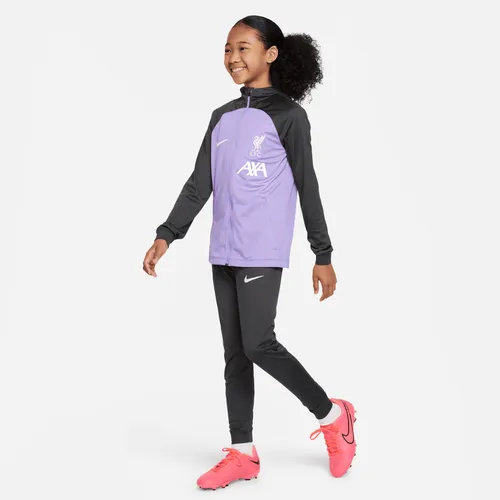 Liverpool F.C. Strike Older Kids' Nike Dri-FIT Hooded Tracksuit - Purple - Polyester