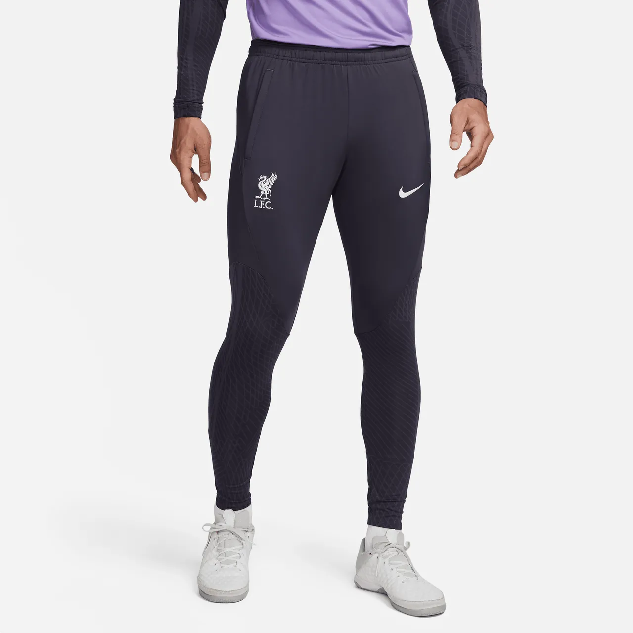 Liverpool F.C. Strike Third Men's Nike Dri-FIT Football Knit Pants - Grey - Polyester